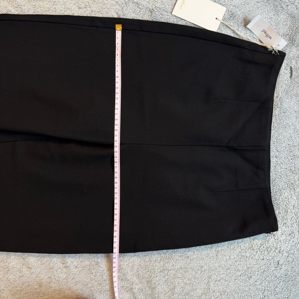 NWT Wilfred Porto Pant - Black High-Waisted Straight Leg Trouser - Size 6 - Picture 8 of 13